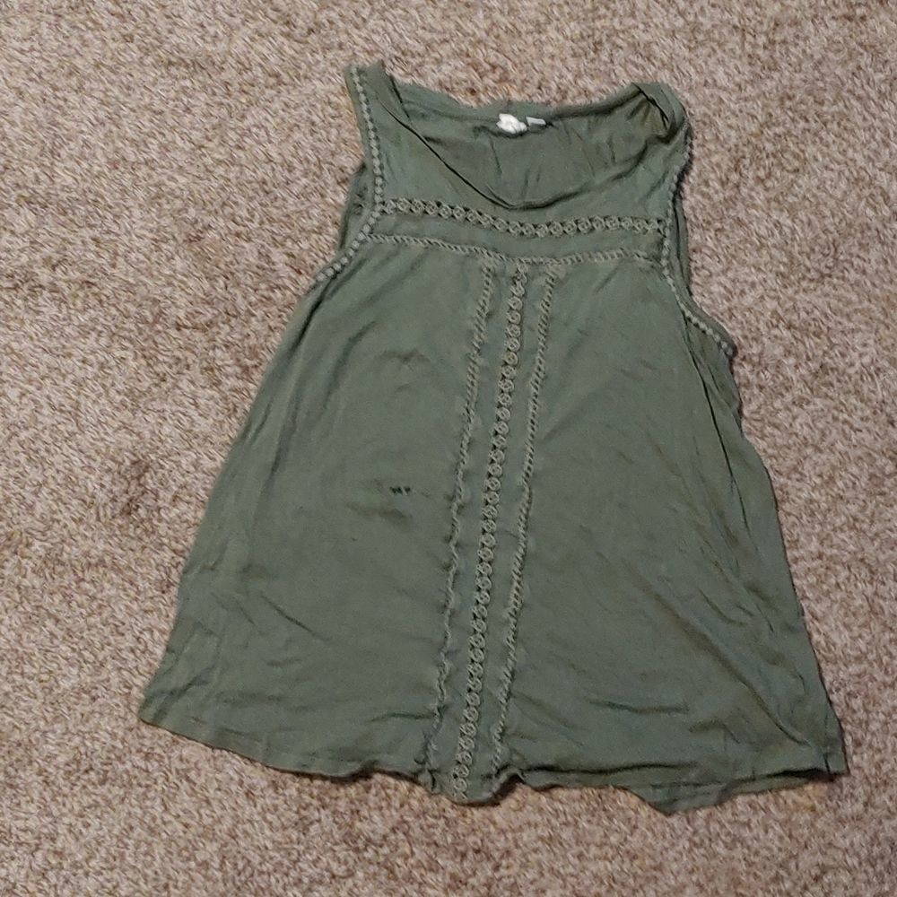 Army green tank top